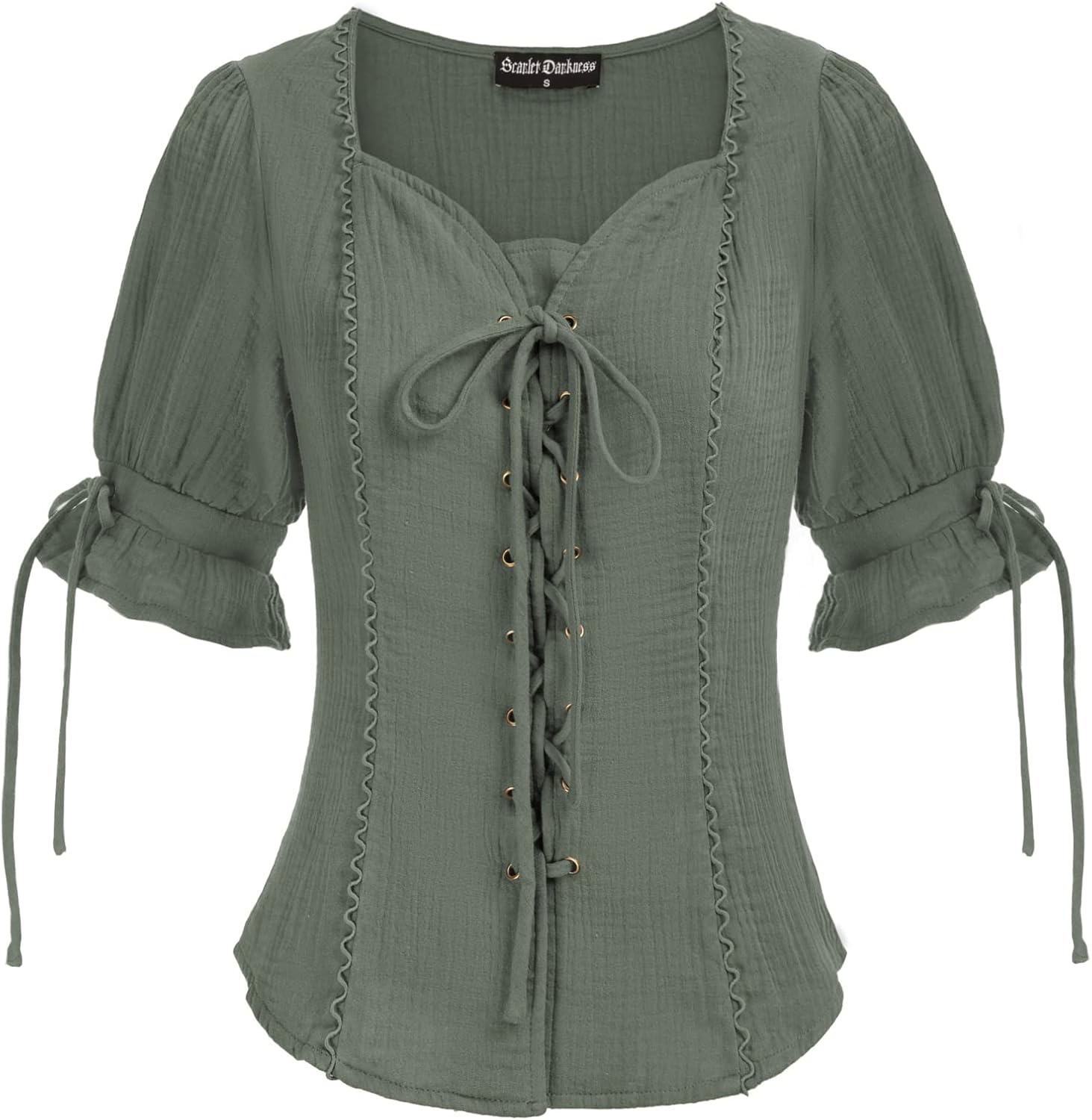 Scarlet Darkness Renaissance Shirts for Women Summer Plus Size