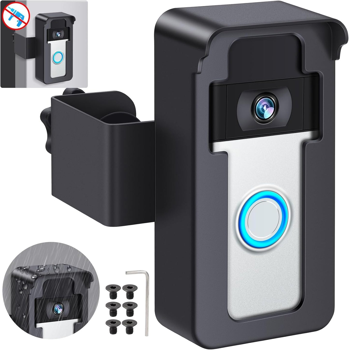 Secure Mount for Ring Doorbells - No-Drill Installation