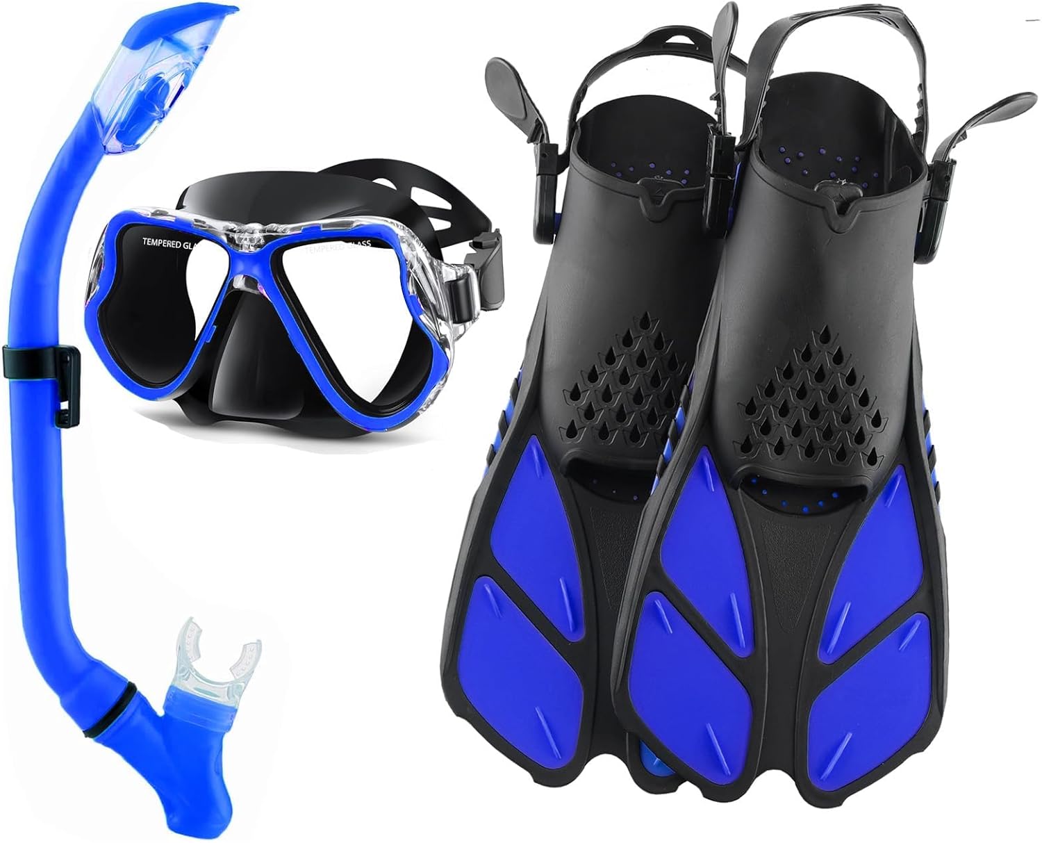 Snorkeling Gear for Adults with Fins and Anti-Fog Diving Mask