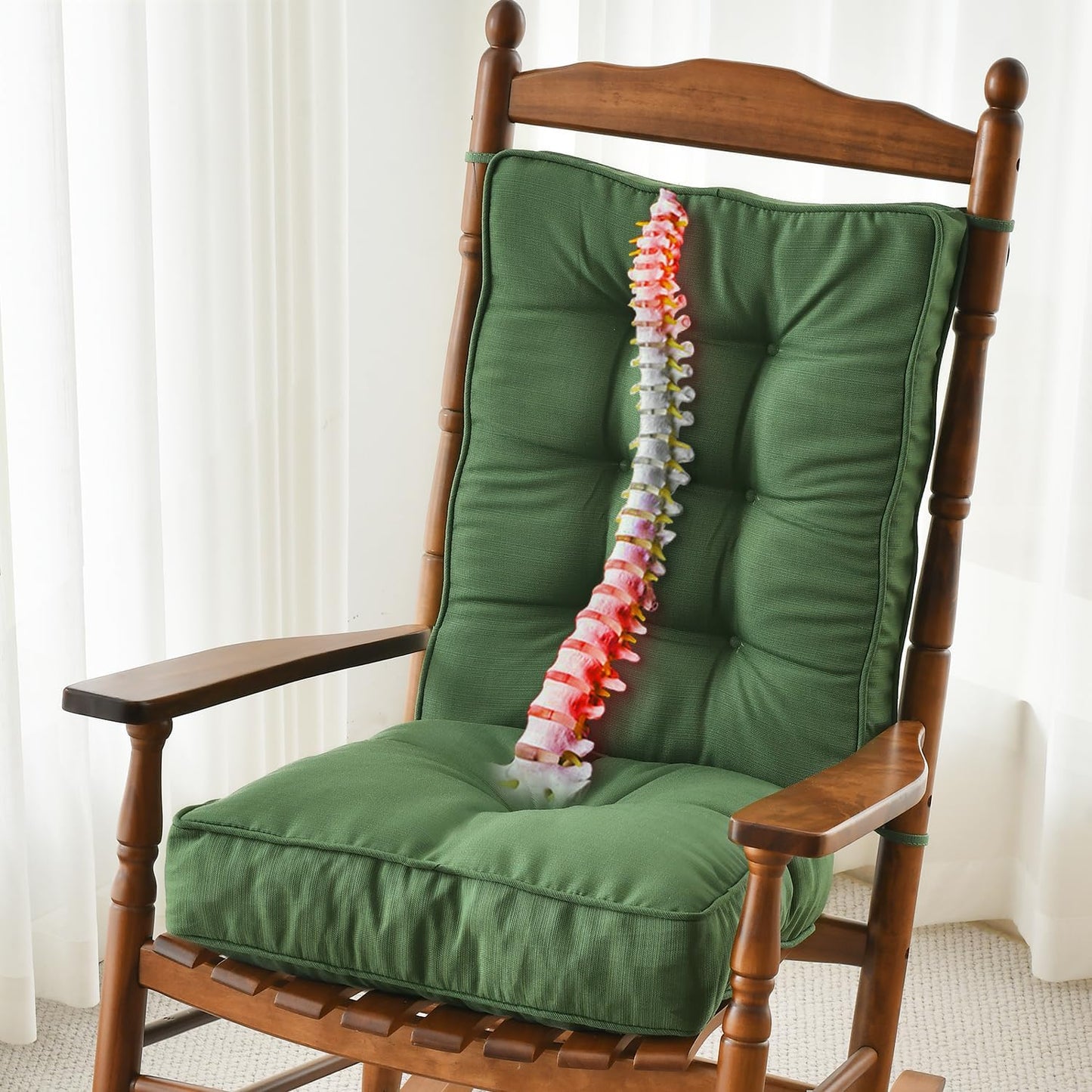 SUNROX Memory Foam Rocking Chair Cushion Set for Comfort