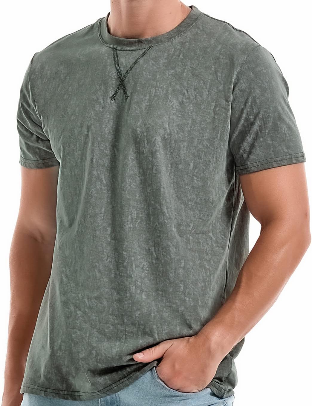 KLIEGOU Men's Premium Cotton Crew Neck T-Shirts for Comfort