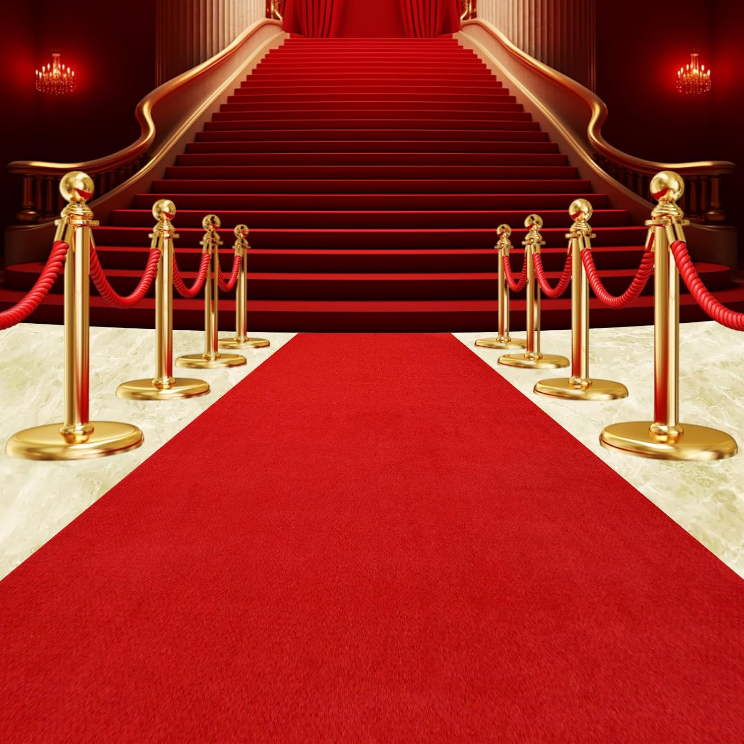 450 GSM Extra Thick Waterproof Red Carpet Runner for Events