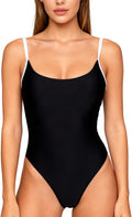 Women's Sexy One Piece Bathing Suit High Cut Leg Cheeky (Style GYZQ)