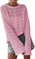 Sidefeel Womens Fall Sweaters Lightweight Crochet Pullover Clothing