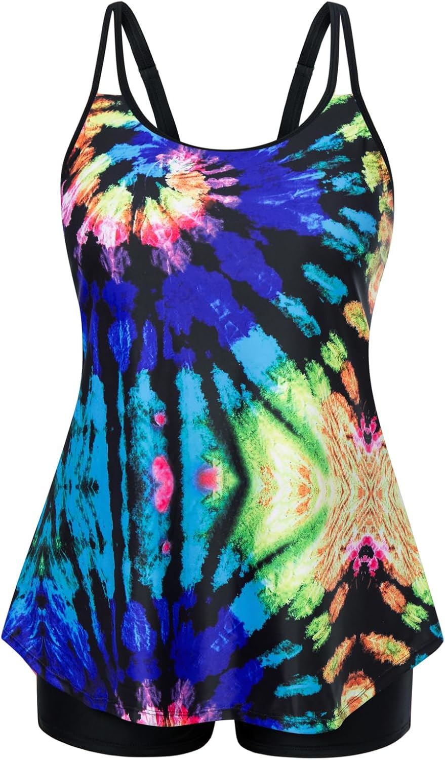 Hanna Nikole Plus Size Tankini Swimsuit for Women with Boy Shorts