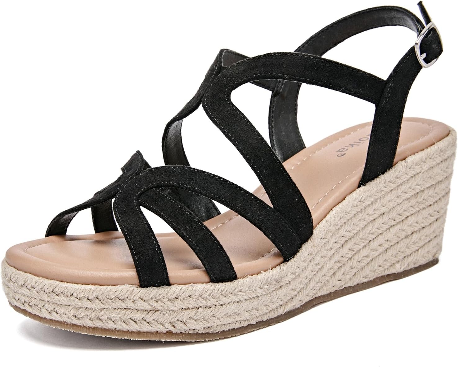 Luoika Women's Wide Width Wedge Sandals for Summer Comfort