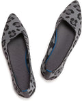 Pointed Toe Knit Flats for Women - Comfortable Slip-On Dress Shoe