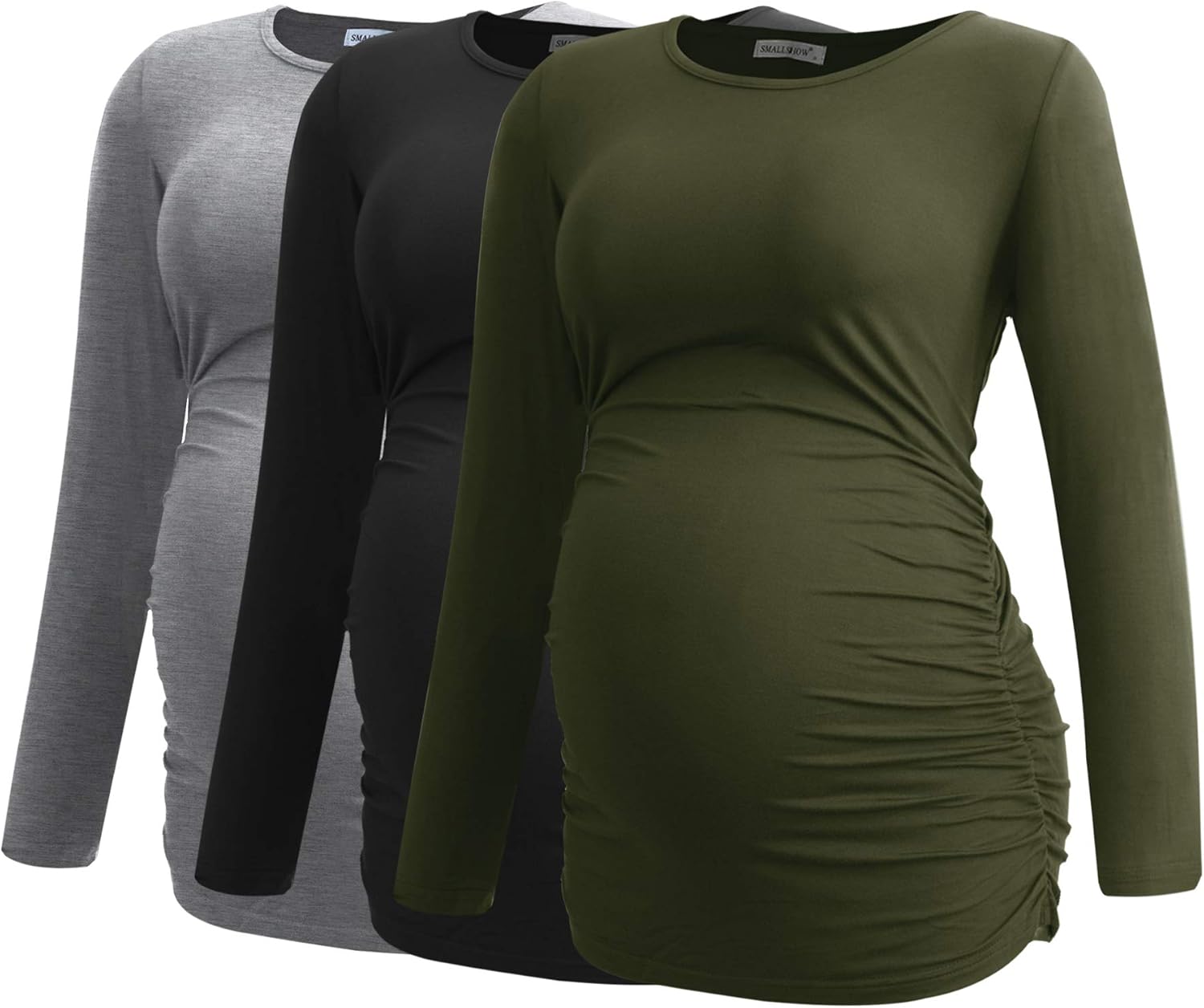 Smallshow Women's Maternity Shirts for Comfortable Pregnancy Wear