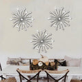 Stunning Black Metal Jeweled Wall Art Set for Home Decor
