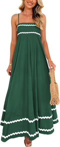 PRETTYGARDEN Women's 2025 Summer Flowy Maxi Dress - Flattering Beach