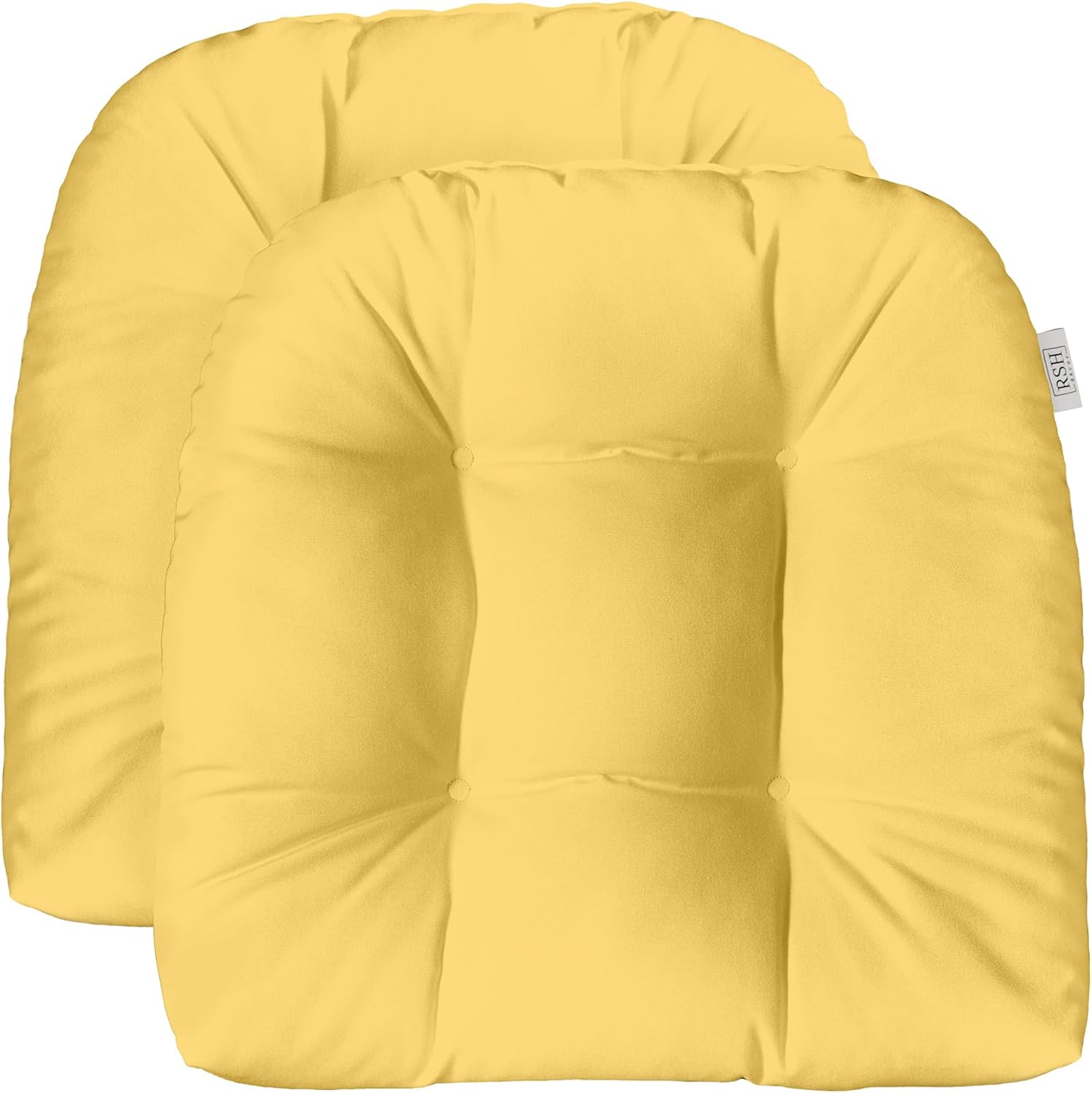 Sunbrella Tufted Wicker U-Shape Cushions Set of 2 for Patio