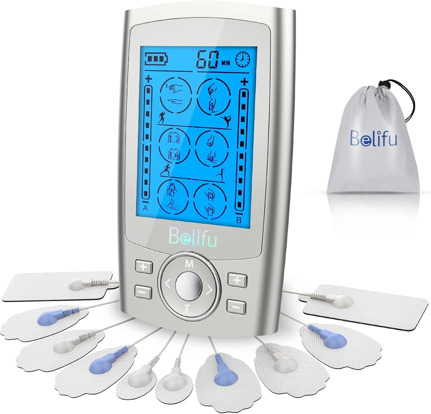 Belifu Dual Channel TENS EMS Unit for Pain Relief Therapy