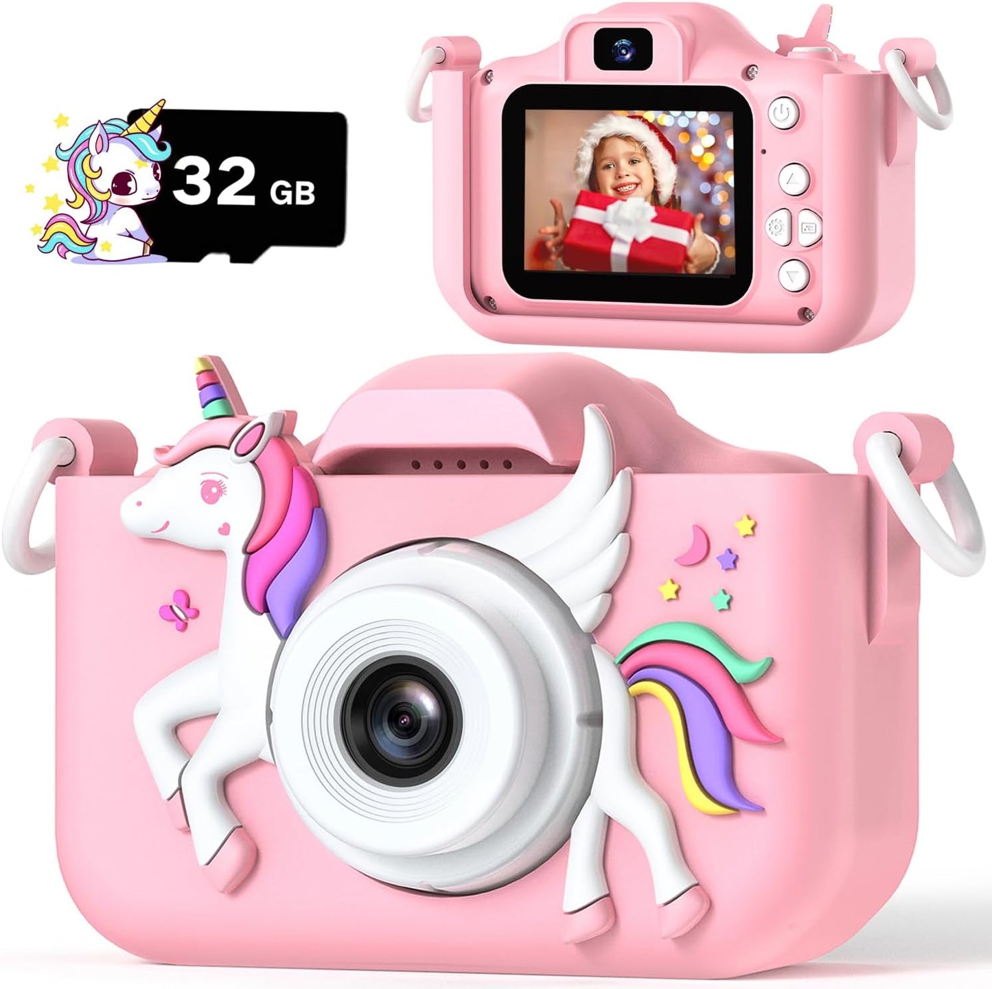HOOMOON 1080P HD Selfie Kids Camera - Christmas & Birthday Must-Have for 3-6 Year Olds