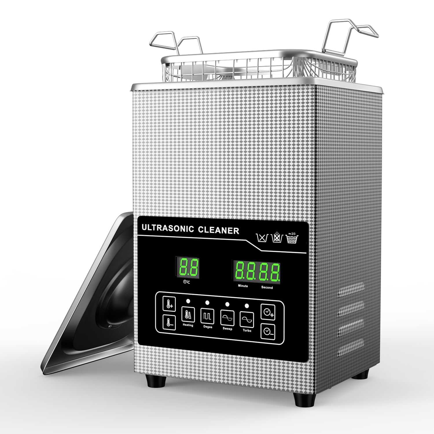 2.5L Ultrasonic Cleaner with Heater & Digital Timer for Deep Cleaning