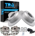 TRQ Rear Brake Pad & Rotor Kit Compatible with 2007-2008 Hyundai