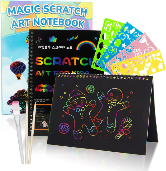 Smasiagon Scratch Paper Art Kit - Creative Magic Fun
