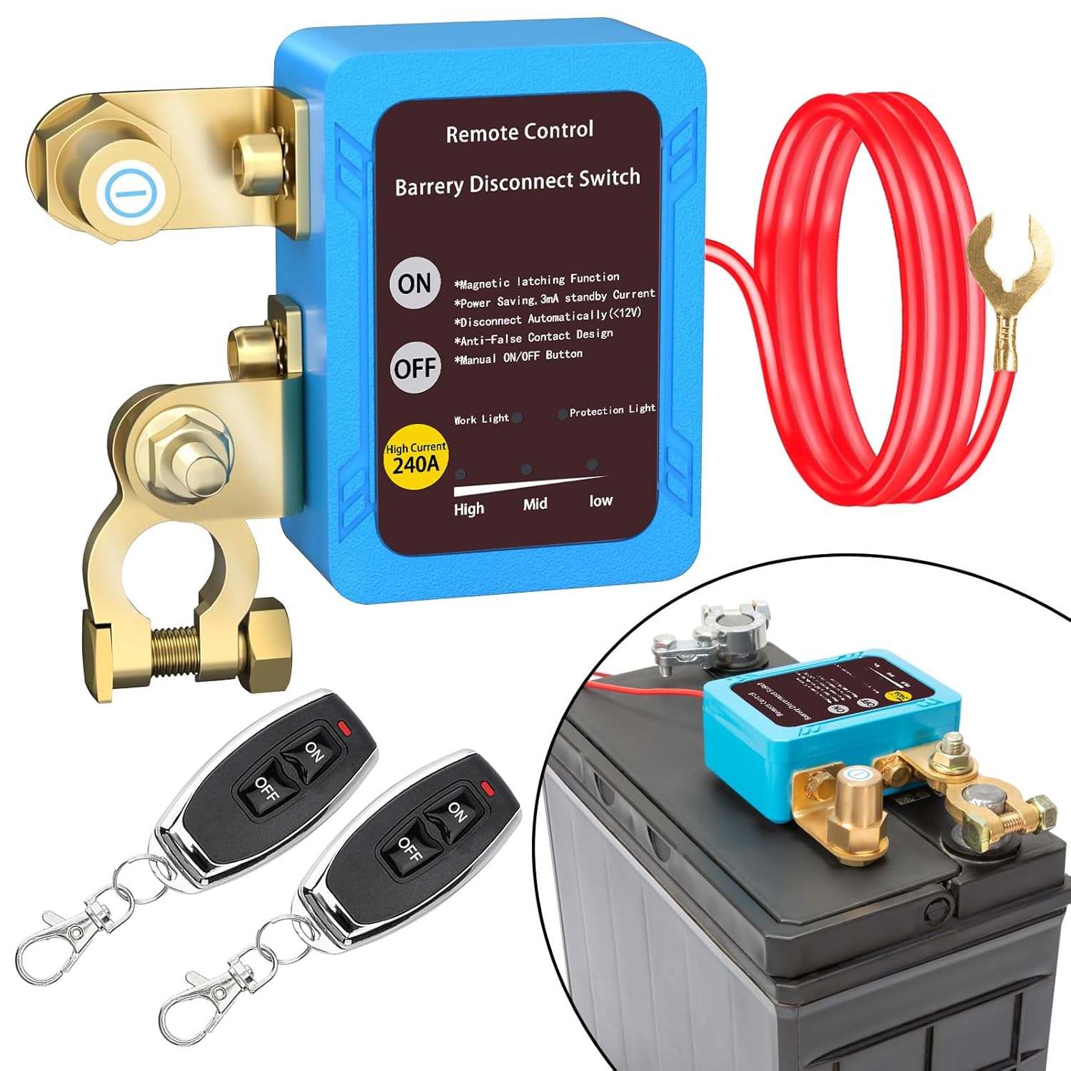 DNShorix Remote Battery Kill Switch - Prevents Theft!