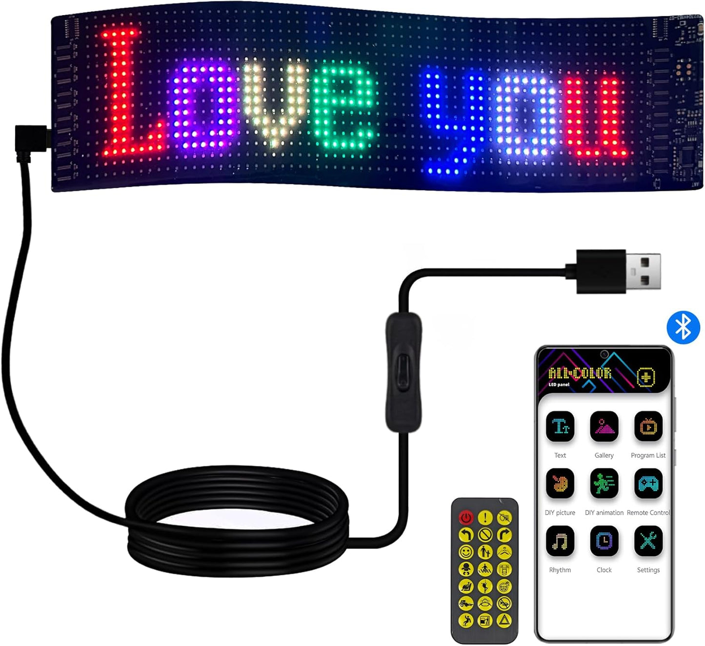 Programmable LED Sign for Car Store Home Office Bar Hotel