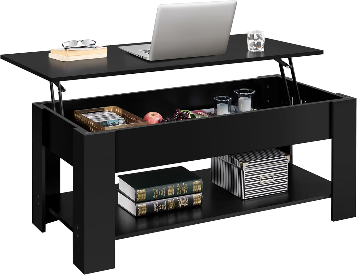 Yaheetech Lift Top Coffee Table with Hidden Compartment Storage