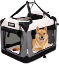 JESPET Soft Dog Crate for Travel with Fleece Mat and Straps