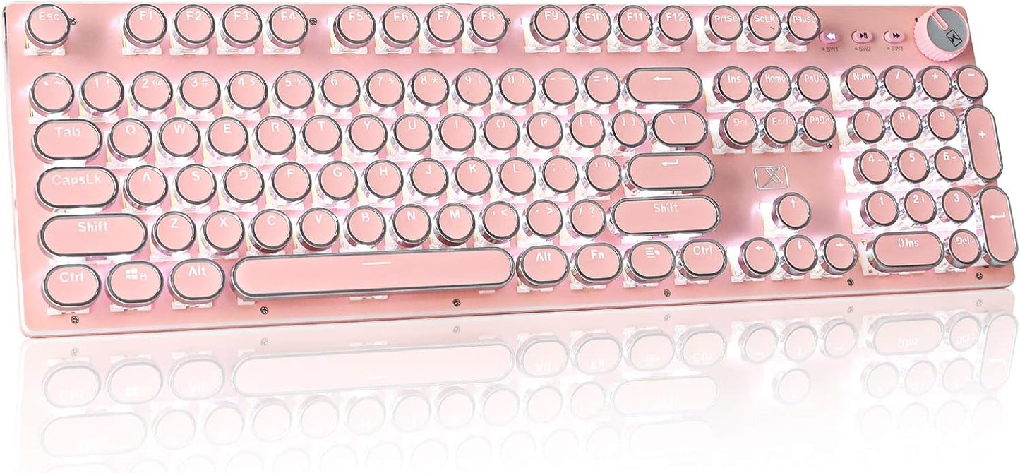 CHICHEN Retro Steampunk Typewriter-Style Gaming Keyboard Review
