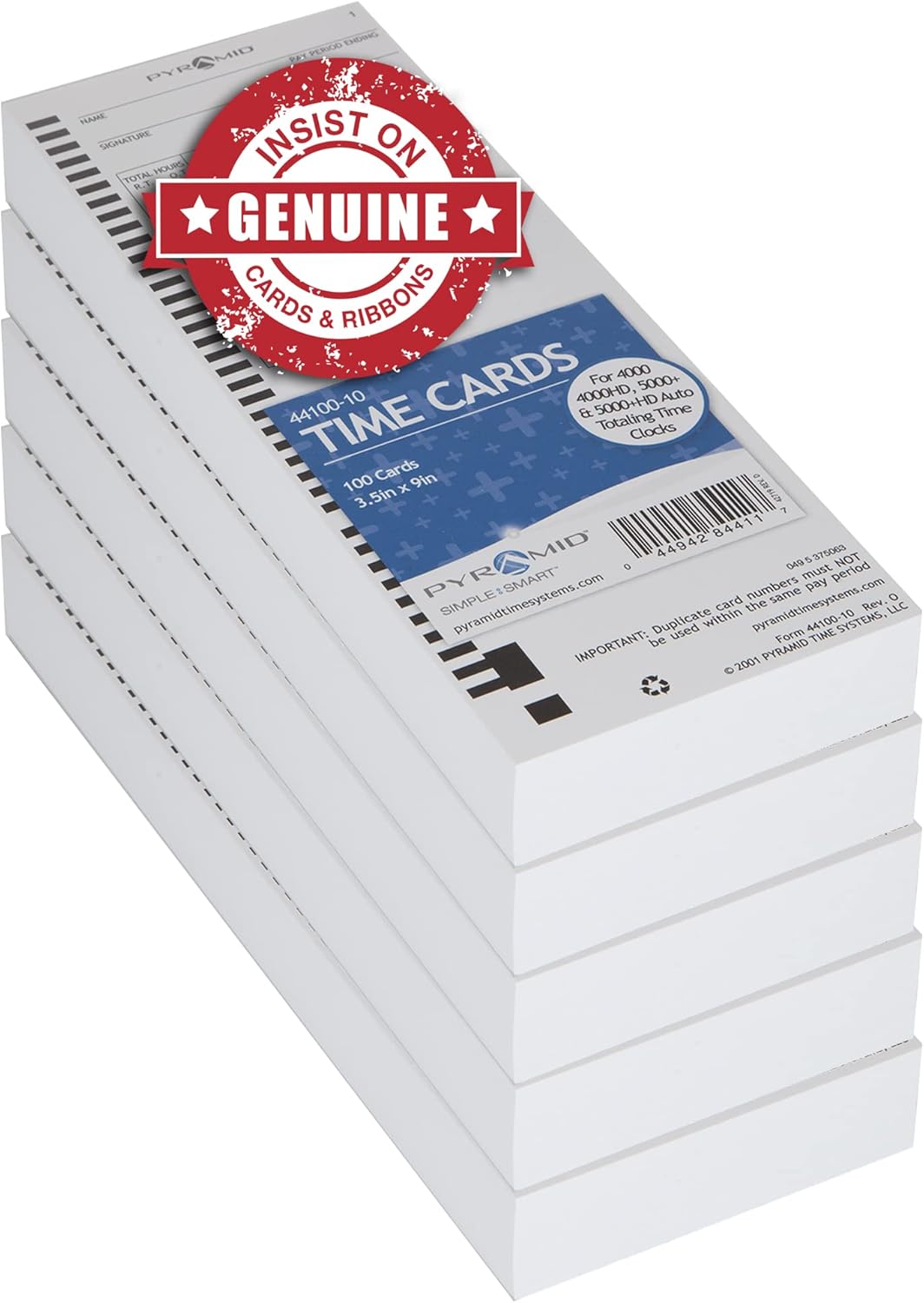 Genuine Pyramid Time Cards for 4000 Series Time Clocks