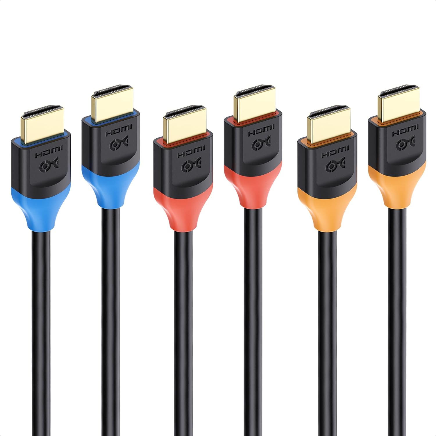 8K@60Hz HDMI Cable 3-Pack 6.6 ft - PS5/Xbox/RTX