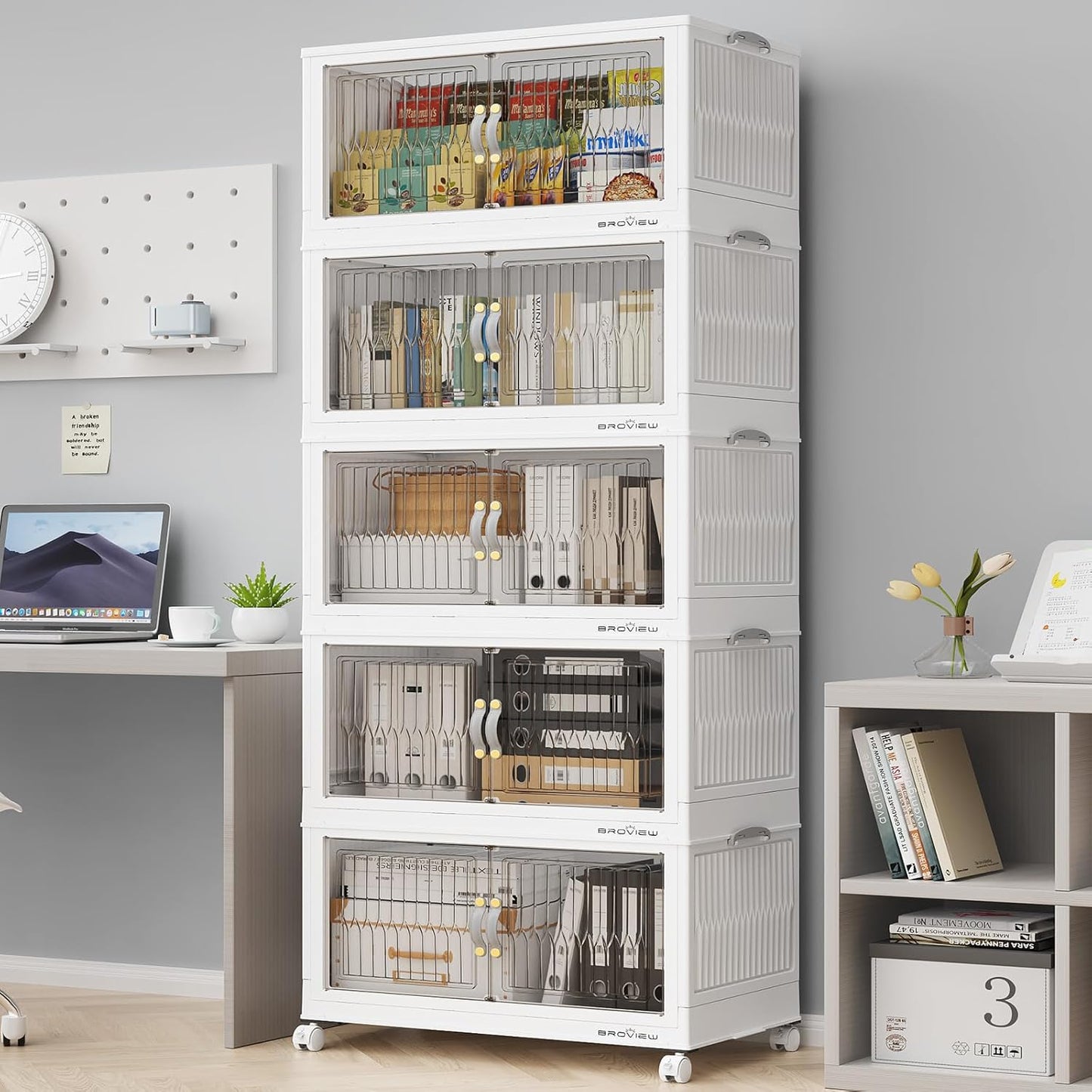 300Qt Stackable Storage Bins with Lid for Home Organization