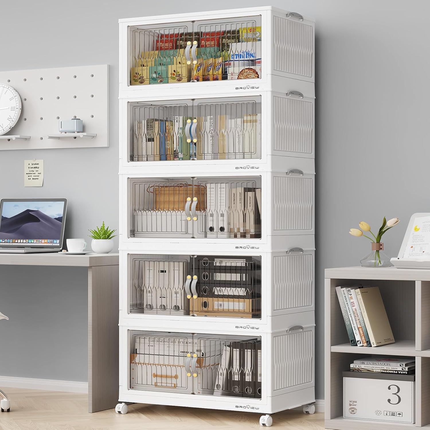300Qt Stackable Storage Bins with Lid for Home Organization