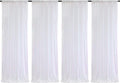 White Iridescent Sequin Backdrop Curtains 4pcs 2ft x 8ft - Dazzling