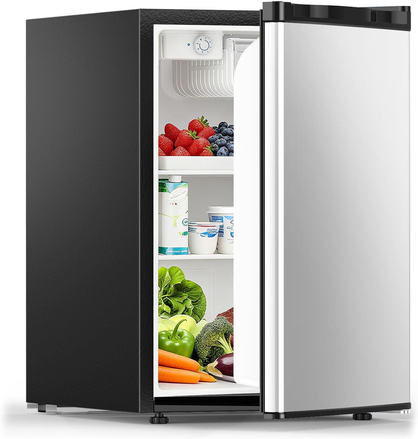 COWSAR 2.6 Cu.Ft Dorm Fridge with Freezer for Small Spaces