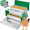 Automatic Chicken Feeder - Large Capacity No-Spill Feeder for 6-12