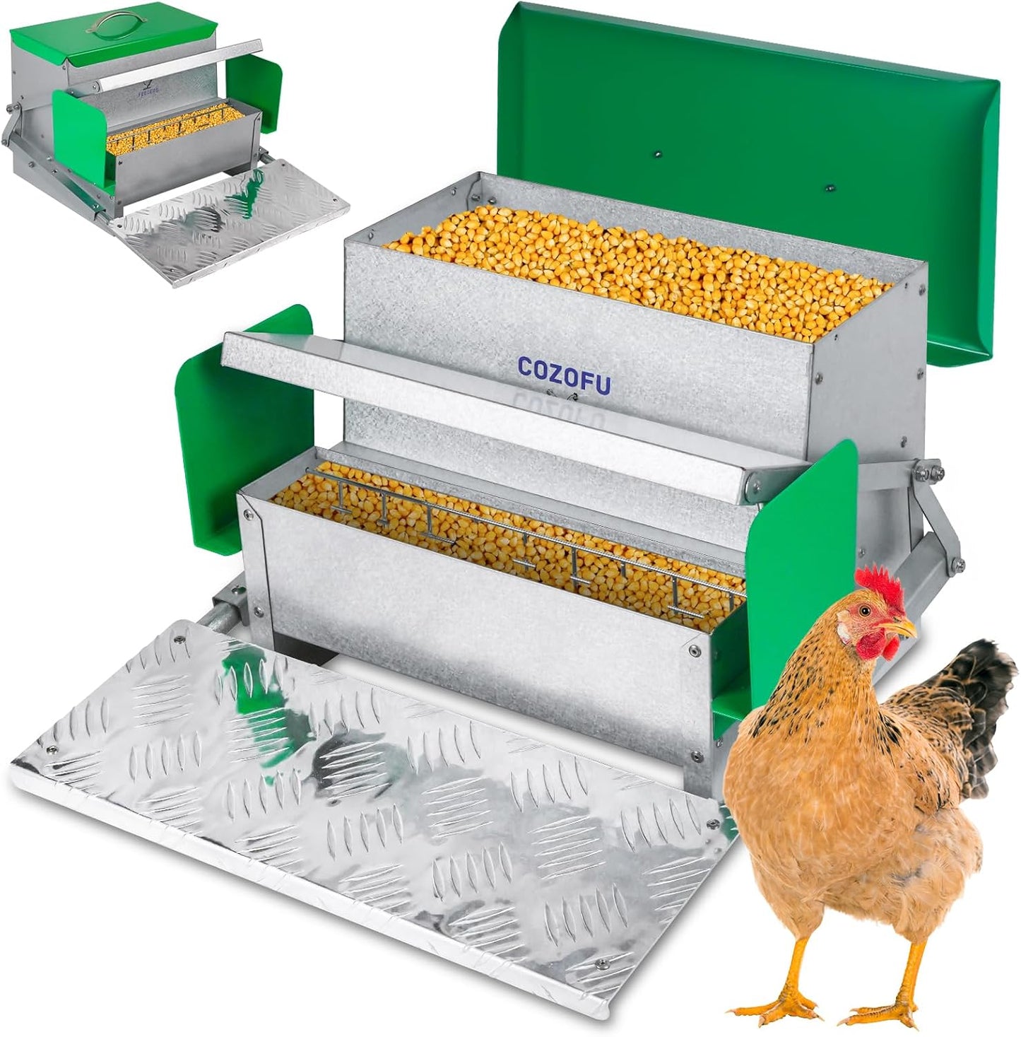 Ultimate Automatic Chicken Feeder for 6-12 Chickens, 25lb Capacity