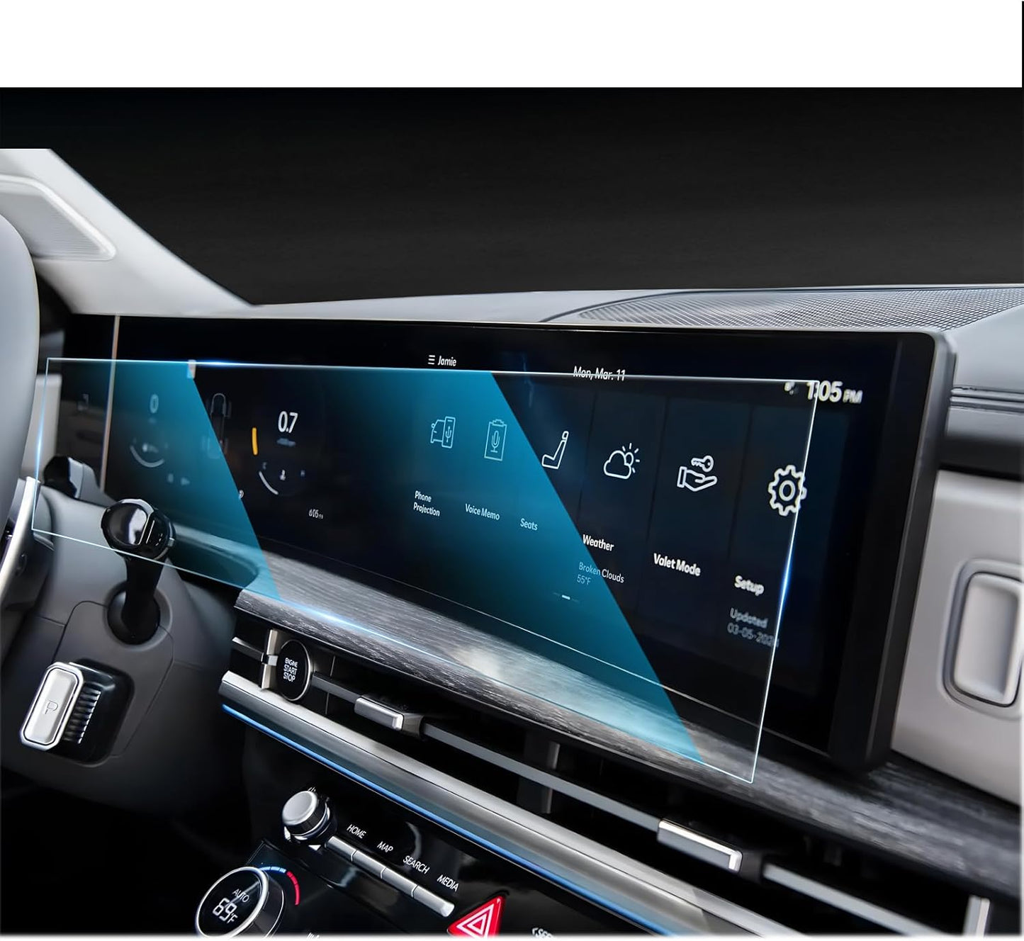Tempered Glass Screen Protector for 2025 Hyundai Santa Cruz Models