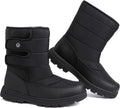 Mens Snow Boots Waterproof Mid-Calf - Lightweight Fur Lined Warm