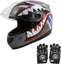 TCMT Youth & Kids Motocross Full Face Helmet - DOT Certified