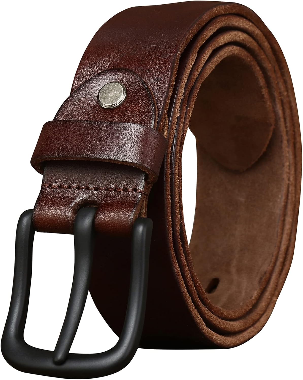 Thicken Full Grain Leather Mens Belt by wolksprong