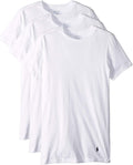 POLO Men's Slim Fit Wicking Crew Undershirts 3-Pack - Comfortable