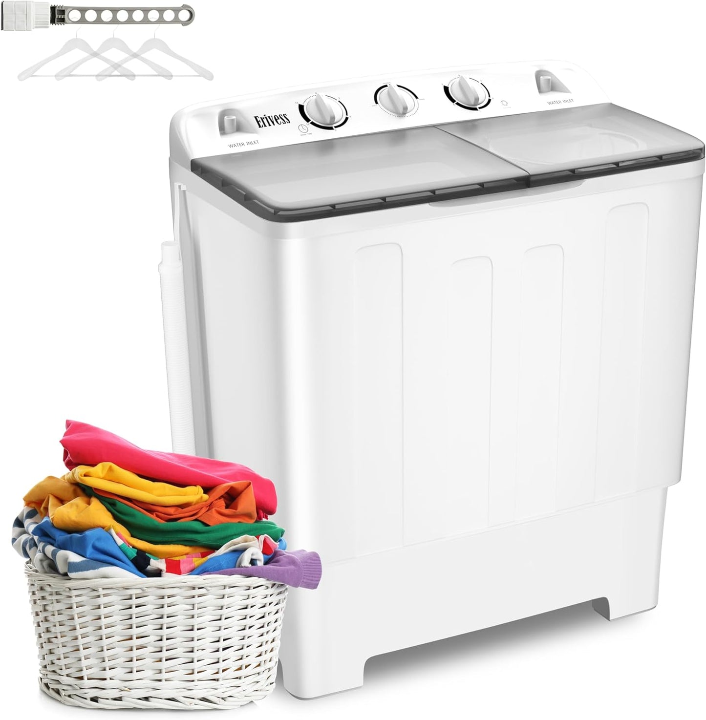Compact 22 lbs Washer Combo for Dorms - Erivess