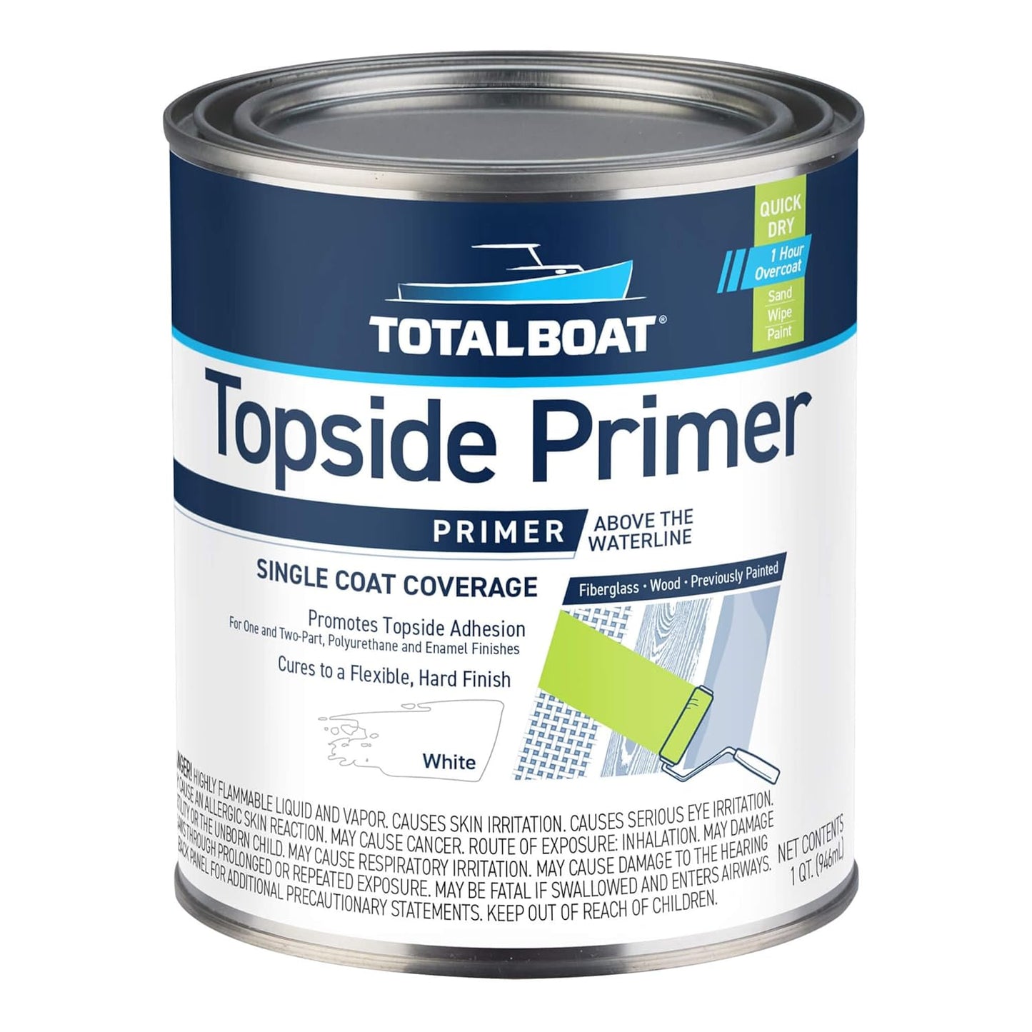TotalBoat Marine Topside Boat Paint Primer for Fiberglass and Wood