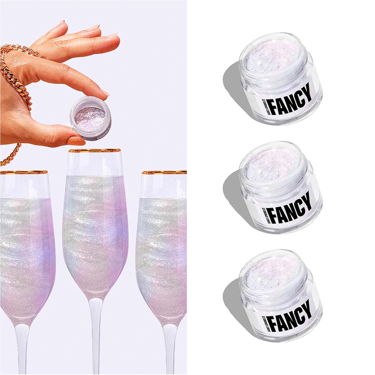 Fancy Sprinkles Moonstone Iridescent Edible Glitter Set for Food
