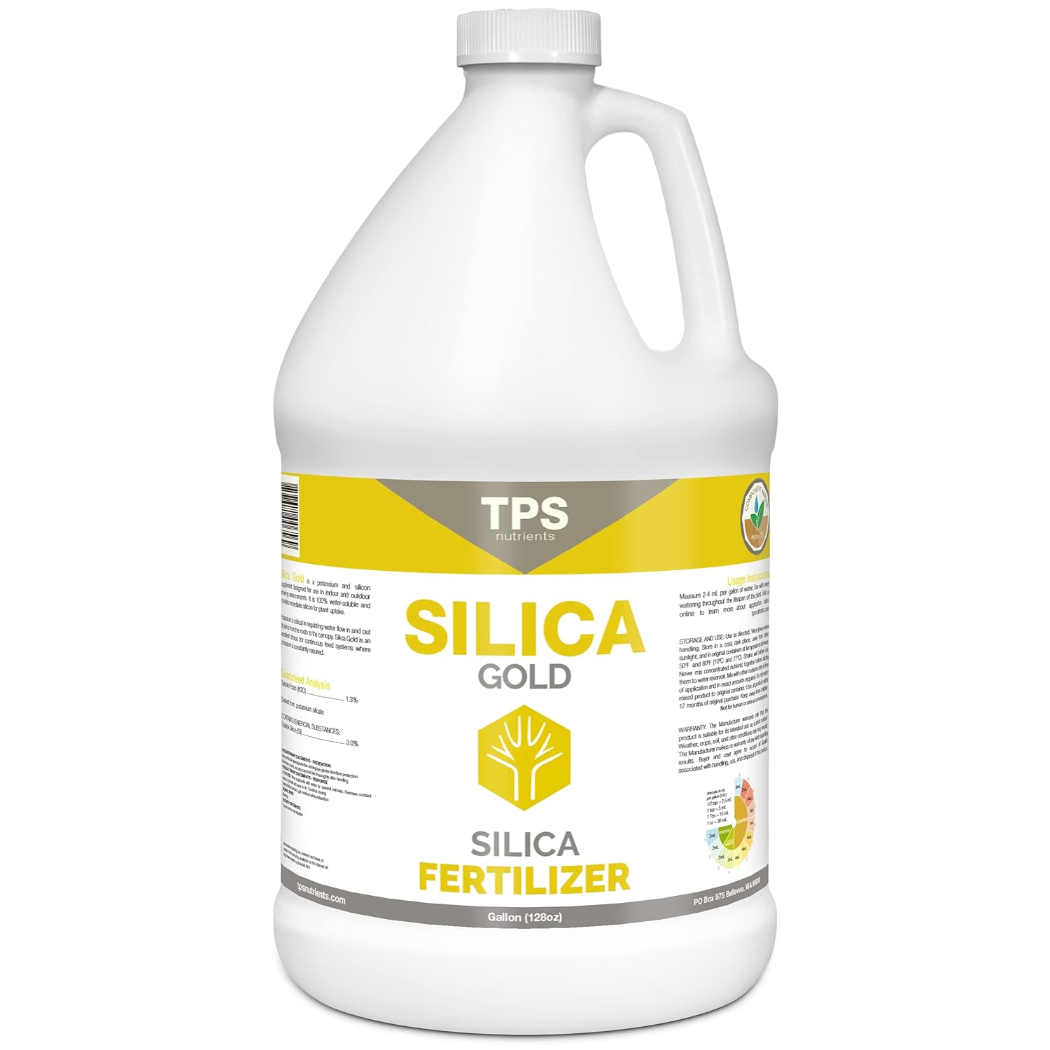TPS Nutrients Silica Gold Plant Strength Nutrient for Growth