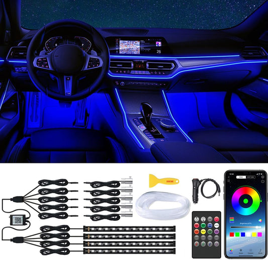 Interior Car Lights with Wireless APP & Remote Control for Ambiance