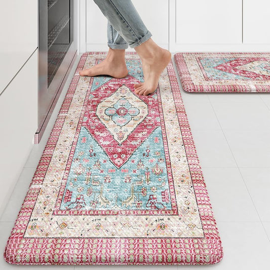 KIMDOE Kitchen Rugs and Mats Set for Comfort and Style