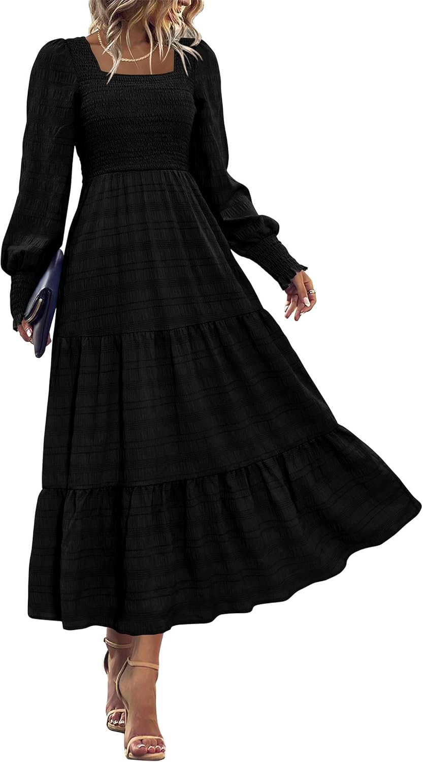 KIRUNDO Fall Dresses for Women 2025: Elegant Maxi Styles