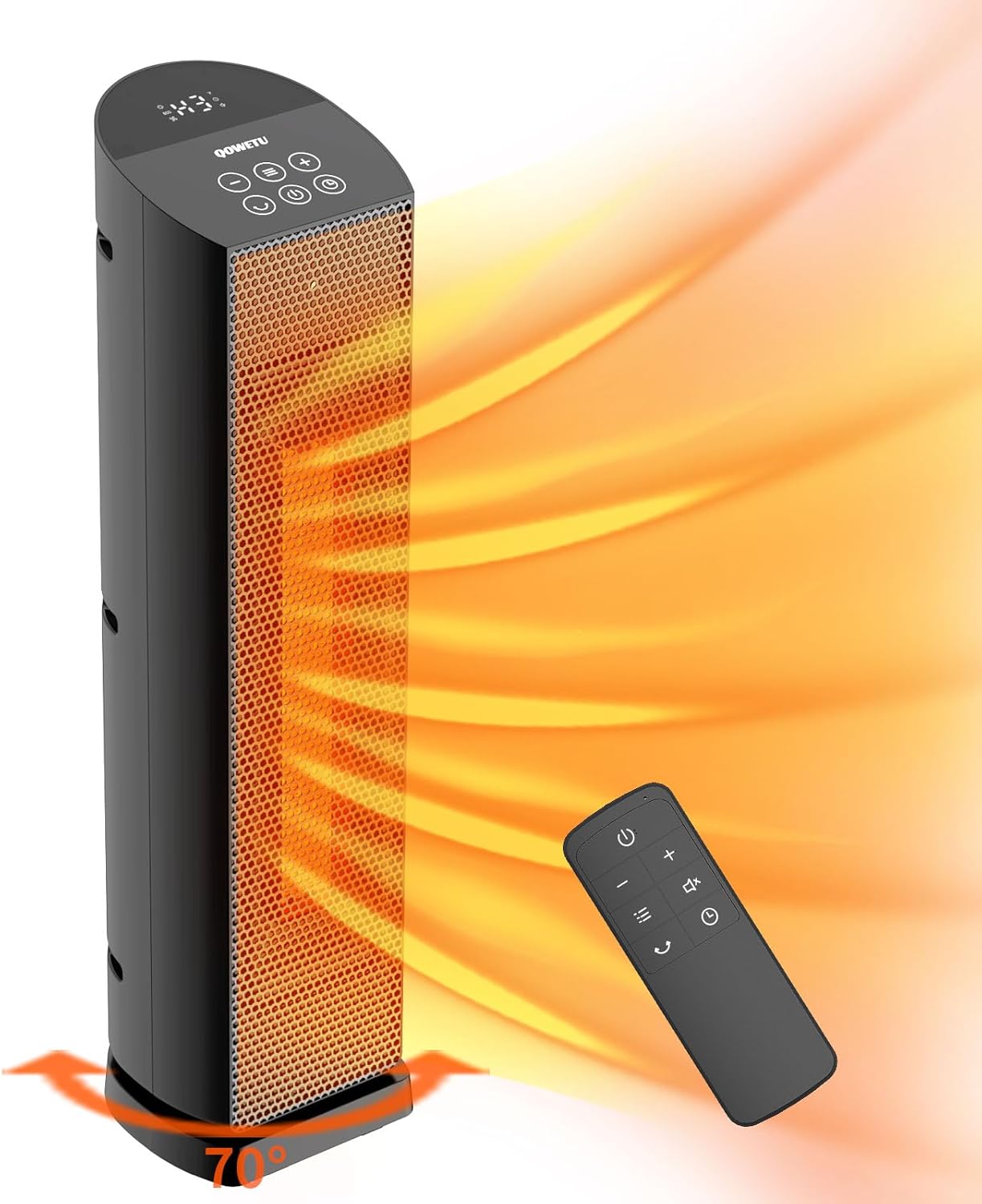 Remote Control Space Heater - Fast, Quiet Heat!