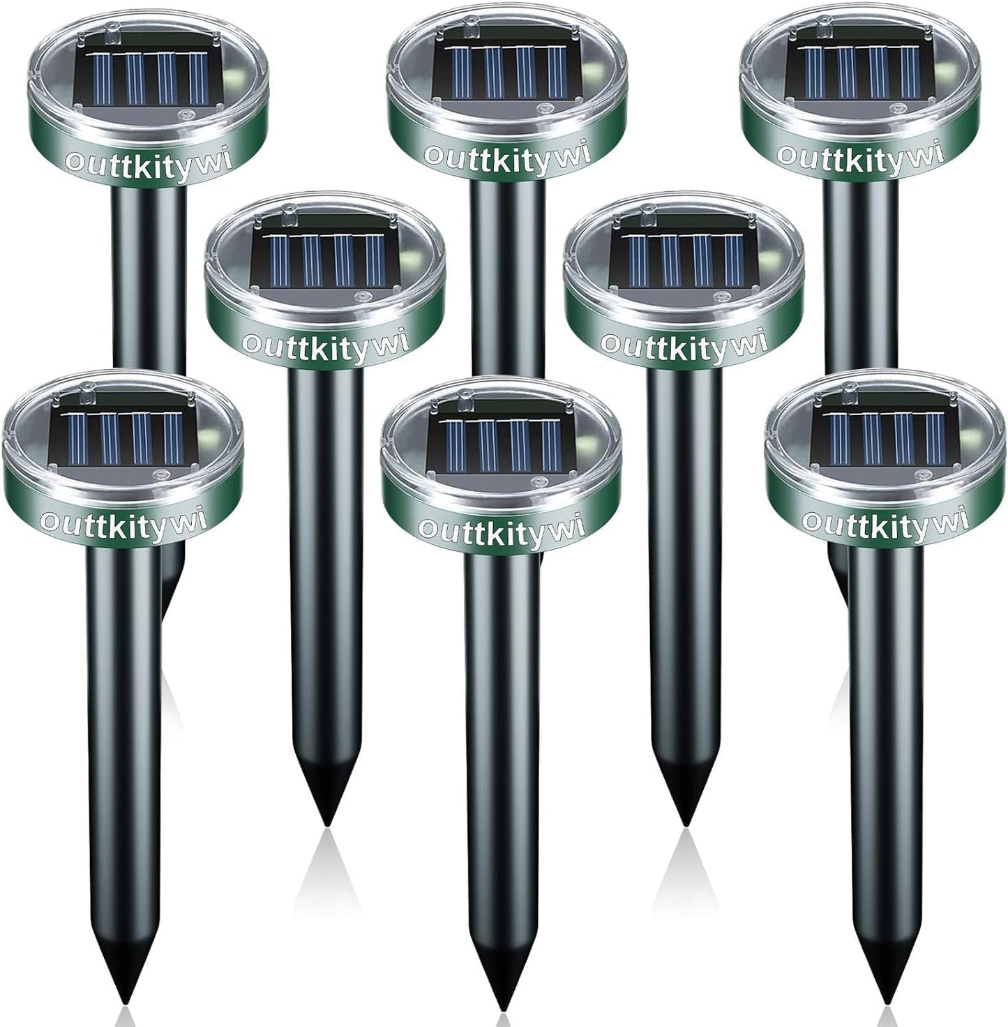 Solar Powered Mole and Groundhog Repellent Stakes for Gardens