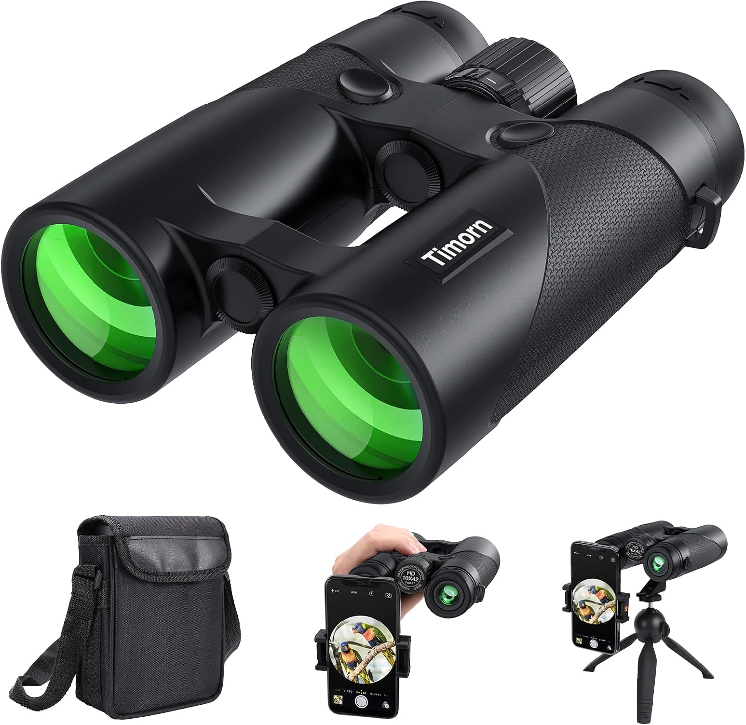 10x42 HD Binoculars for Adults - Powerful Bird Watching Gear