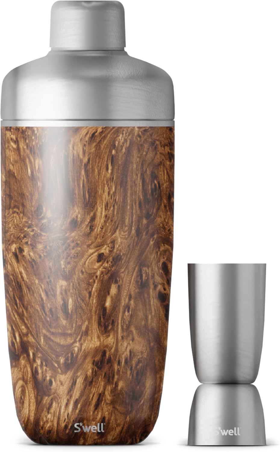 S'well Teakwood Shaker Set: Keep Cocktails Cold