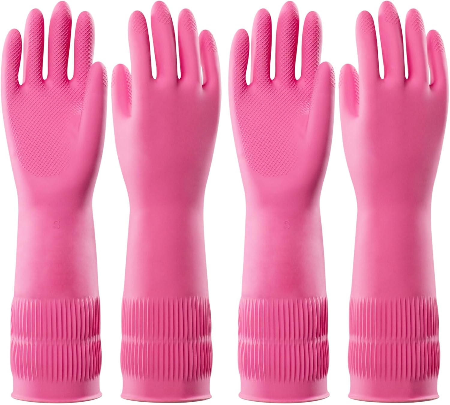 PACIFIC PPE Pink latex Dishwashing Gloves x2